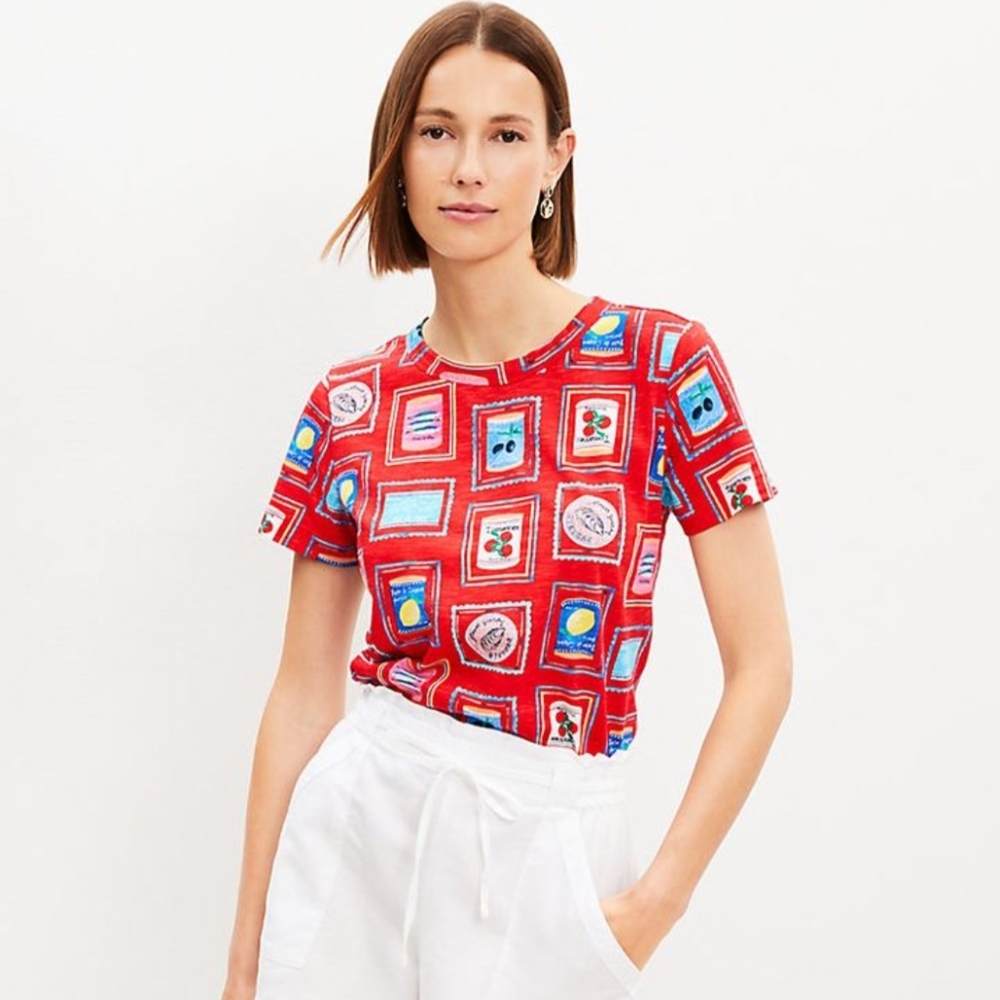 LOFT Can Print Collection Tee - Small - 100% Cotton